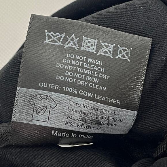 Berliner Bags Leather Backpack Gym Day Bag Black Drawstring - Picture 12 of 14